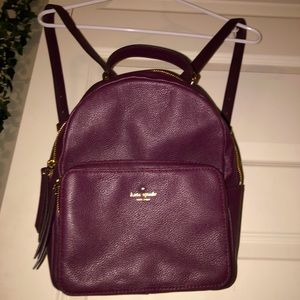 Kate Spade Leather Burgundy mini Backpack